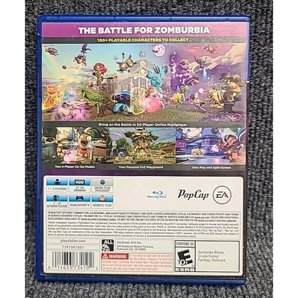 PS4 Plants vs Zombies Garden Warfare 2 - PlayStation 4 No Manual Tested - Picture 2 of 4